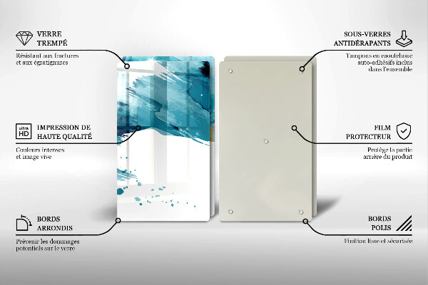 Induction hob cover Blue spots