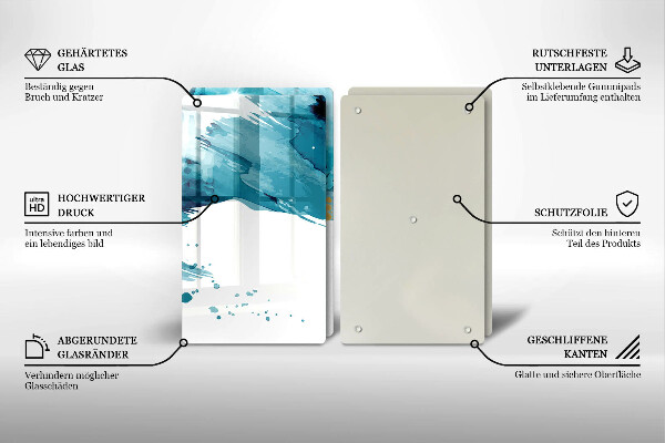 Induction hob cover Blue spots