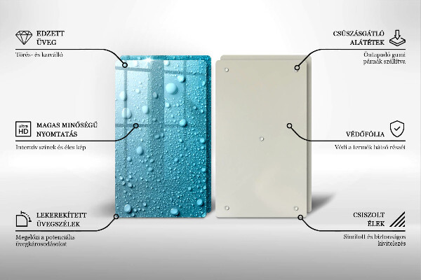 Induction hob cover Drops of water