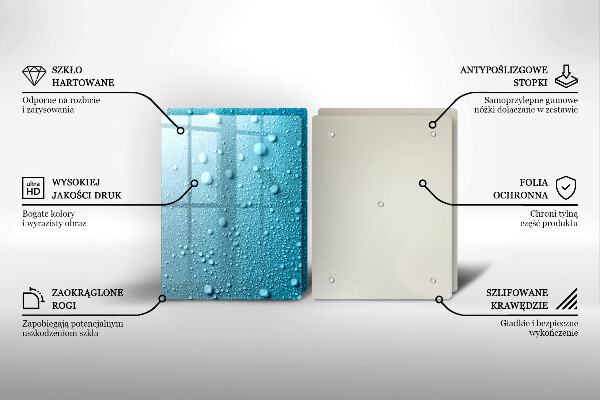 Induction hob cover Drops of water