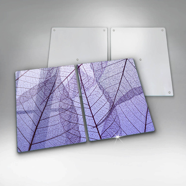 Induction hob cover Leaves with veins