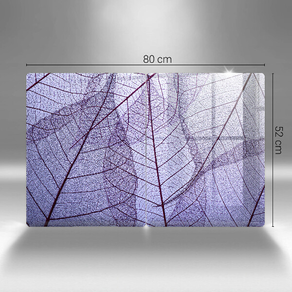 Induction hob cover Leaves with veins