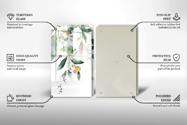 Work surface savers Watercolor leaves