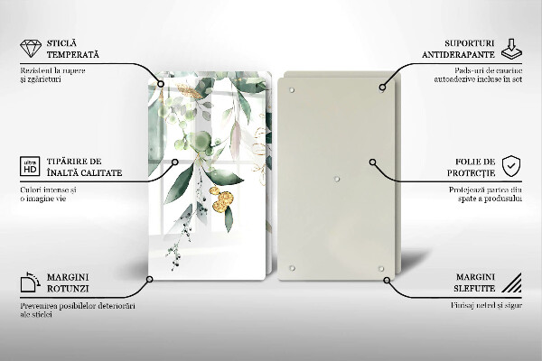 Work surface savers Watercolor leaves