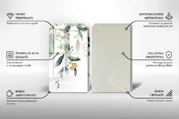 Work surface savers Watercolor leaves