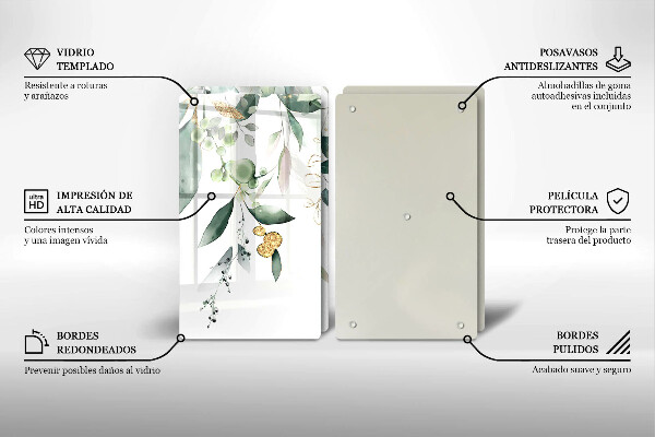 Work surface savers Watercolor leaves