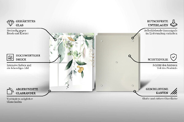 Work surface savers Watercolor leaves