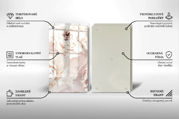 Work surface savers Pastel peonies