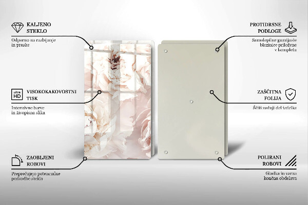 Work surface savers Pastel peonies