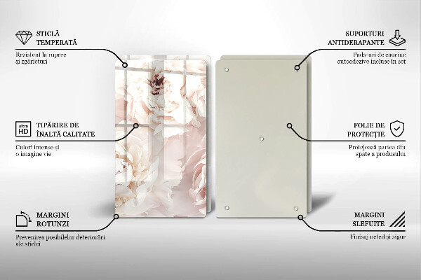 Work surface savers Pastel peonies