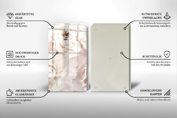 Work surface savers Pastel peonies