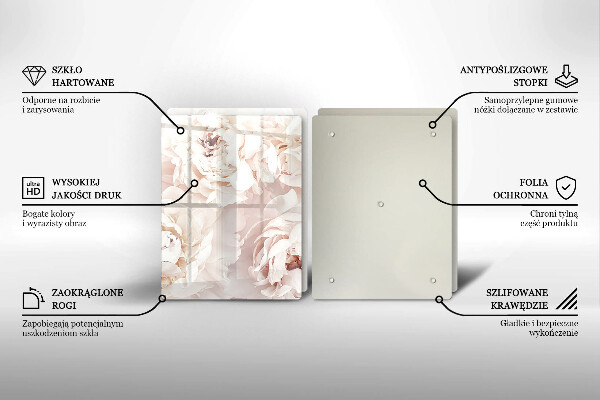 Work surface savers Pastel peonies