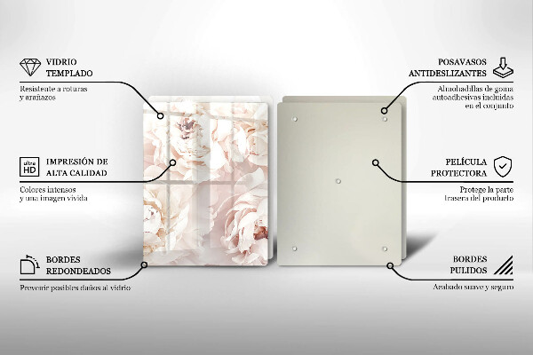 Work surface savers Pastel peonies