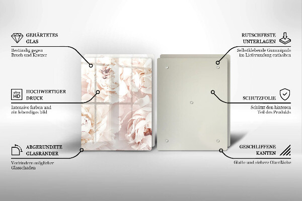 Work surface savers Pastel peonies