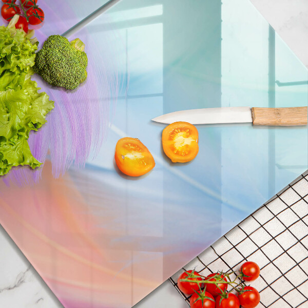 Induction hob cover Pastel feathers