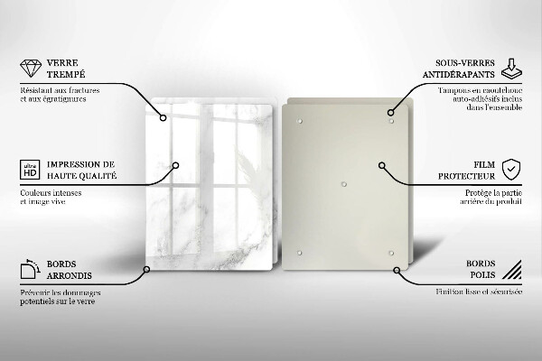 Induction hob cover Modern marble