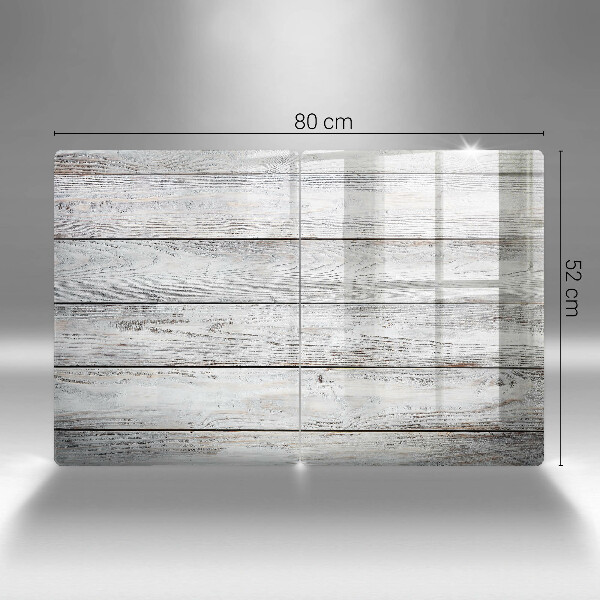 Induction hob cover Bright wooden boards