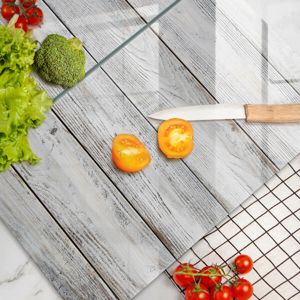 Induction hob cover Bright wooden boards