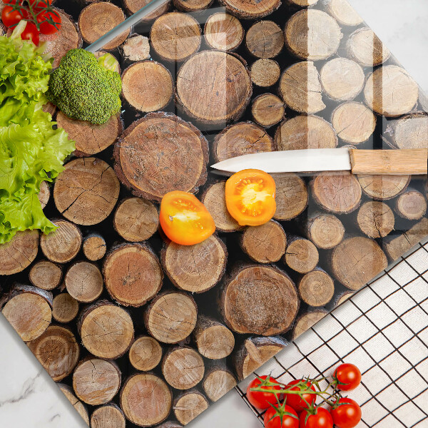 Induction hob cover Tree trunks