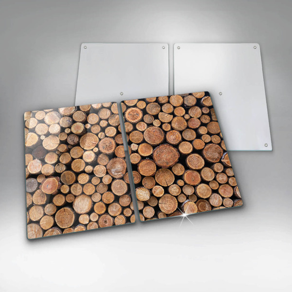 Induction hob cover Tree trunks
