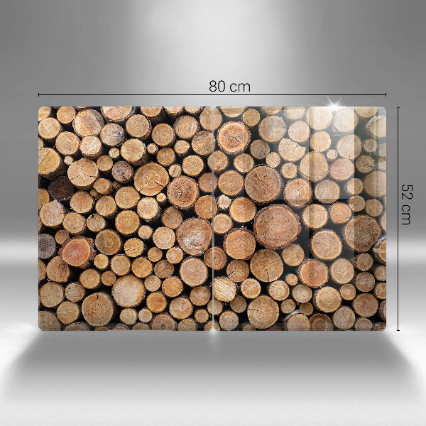 Induction hob cover Tree trunks