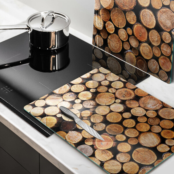 Induction hob cover Tree trunks
