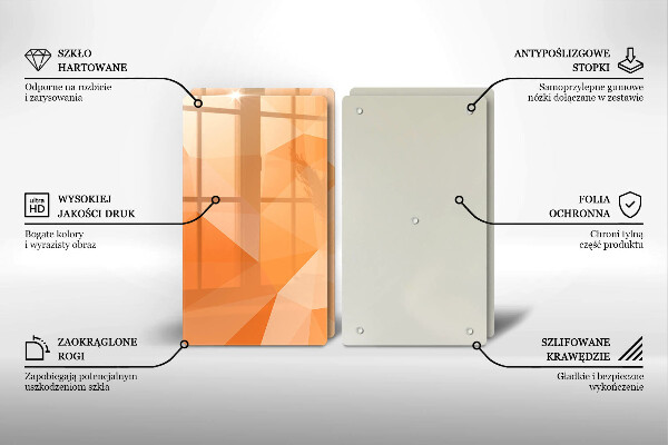 Induction hob cover Geomeric background