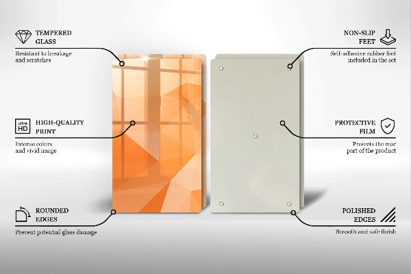 Induction hob cover Geomeric background