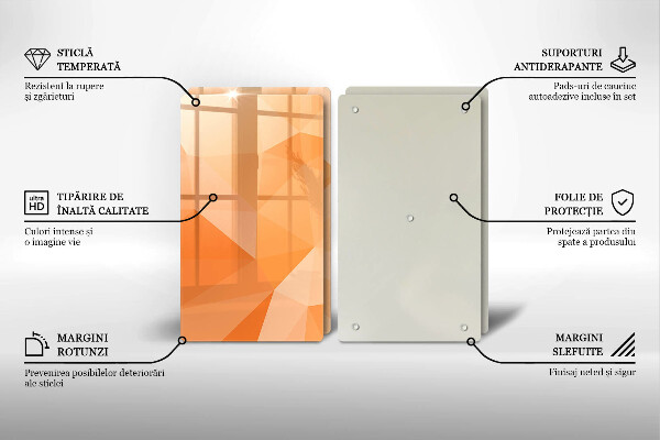 Induction hob cover Geomeric background