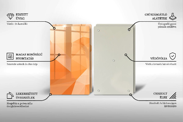 Induction hob cover Geomeric background