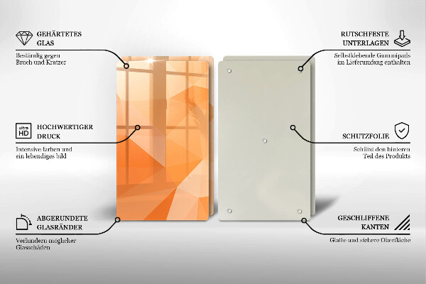 Induction hob cover Geomeric background