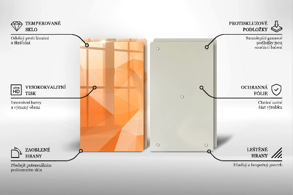 Induction hob cover Geomeric background