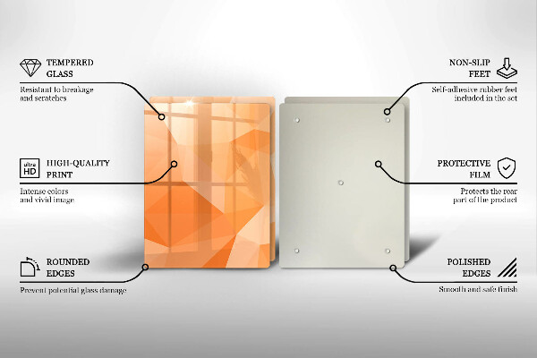 Induction hob cover Geomeric background