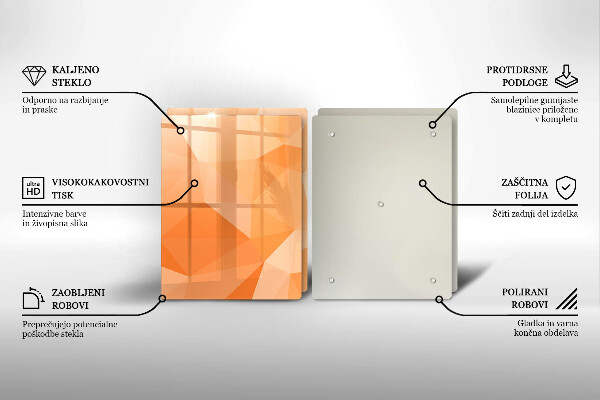 Induction hob cover Geomeric background