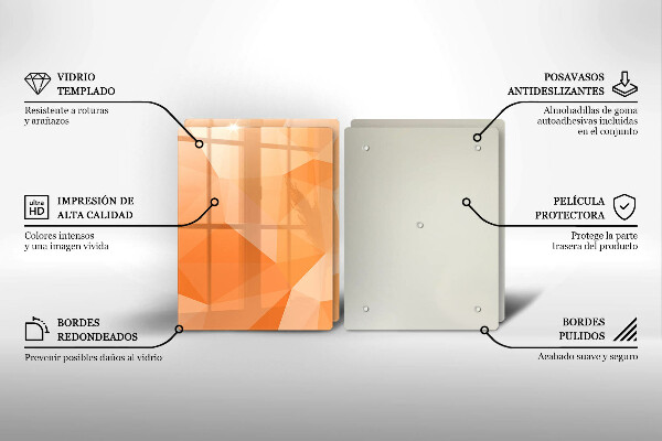 Induction hob cover Geomeric background