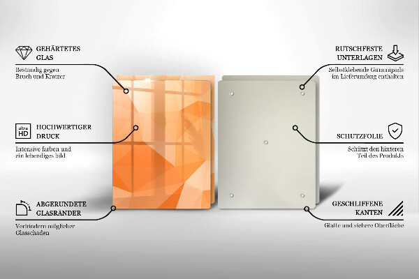 Induction hob cover Geomeric background