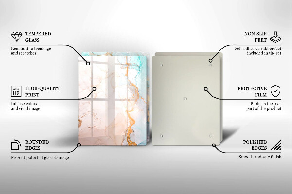 Induction hob cover Marble abstraction