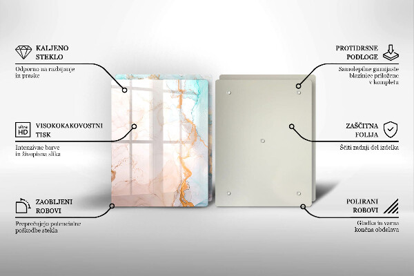 Induction hob cover Marble abstraction