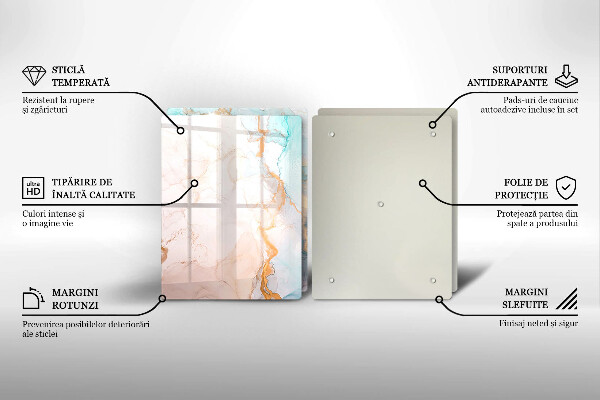 Induction hob cover Marble abstraction