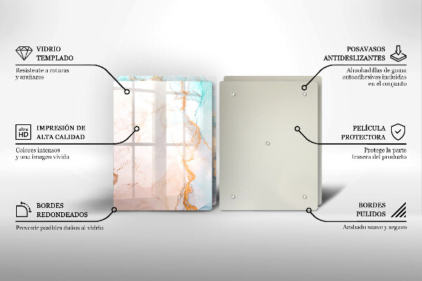 Induction hob cover Marble abstraction