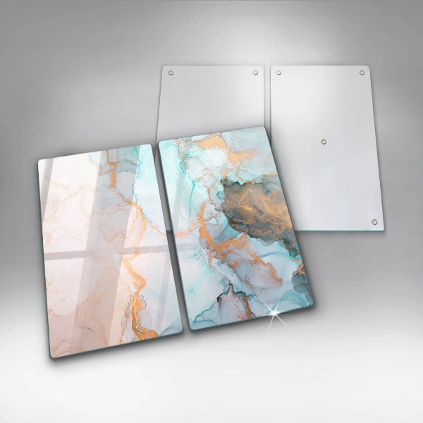 Induction hob cover Marble abstraction