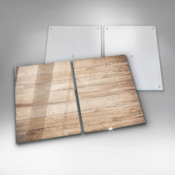 Induction hob cover Wooden planks