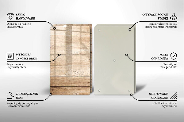 Induction hob cover Wooden planks