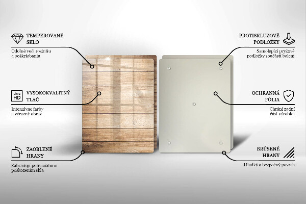 Induction hob cover Wooden planks