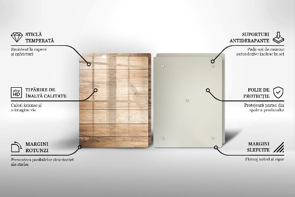 Induction hob cover Wooden planks