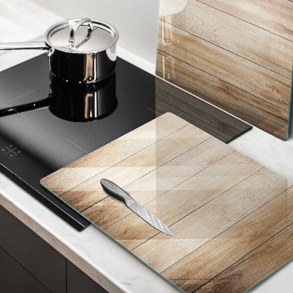 Induction hob cover Wooden planks