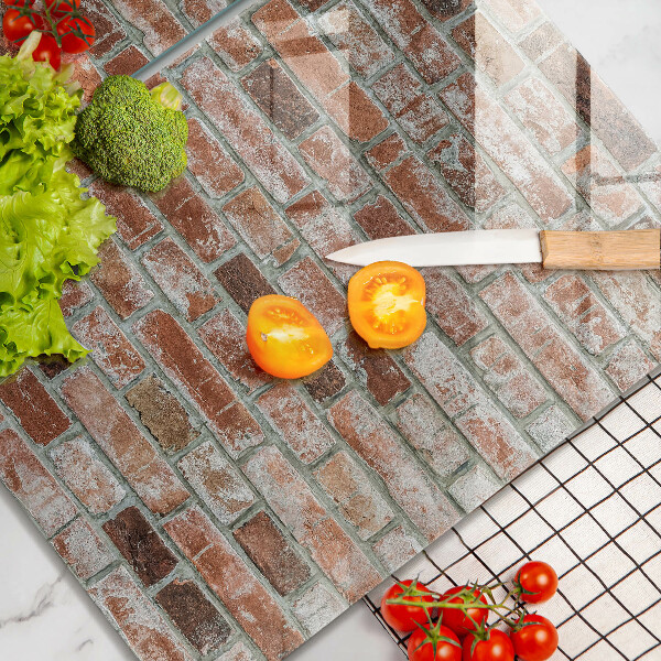 Induction hob cover Old bricks wall