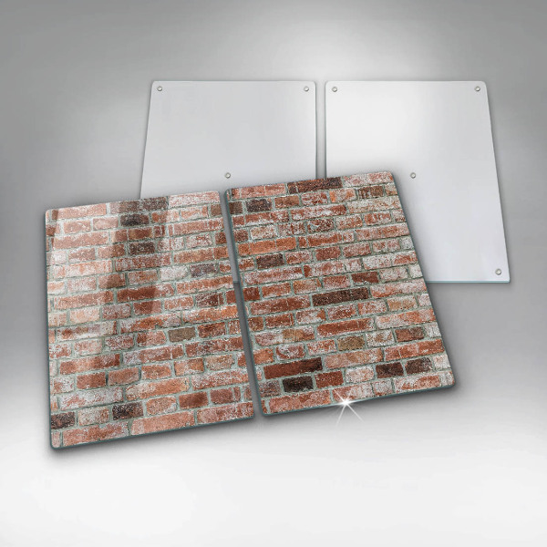 Induction hob cover Old bricks wall