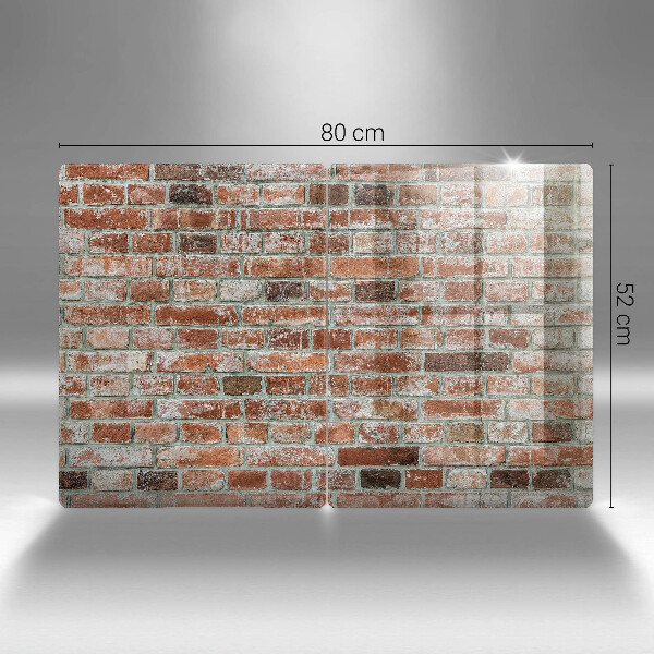 Induction hob cover Old bricks wall