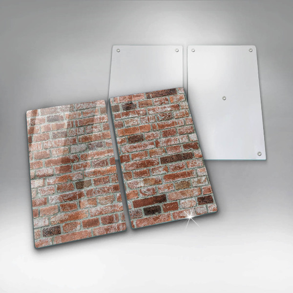 Induction hob cover Old bricks wall